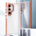 For Samsung Galaxy S24 5G Dual-Color Clear Acrylic Hybrid TPU Phone Case(Orange)