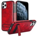 For iPhone 11 Pro Retro Leather Invisible Stand MagSafe Phone Case(Red)