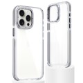 For iPhone 15 Pro Max Dual-Color Clear Acrylic Hybrid TPU Phone Case(Grey)
