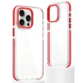 For iPhone 15 Pro Dual-Color Clear Acrylic Hybrid TPU Phone Case(Red)