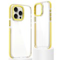 For iPhone 15 Pro Dual-Color Clear Acrylic Hybrid TPU Phone Case(Yellow)