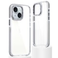 For iPhone 15 Plus Dual-Color Clear Acrylic Hybrid TPU Phone Case(Grey)