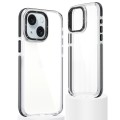 For iPhone 14 Plus Dual-Color Clear Acrylic Hybrid TPU Phone Case(Black)