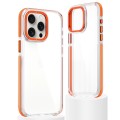 For iPhone 14 Pro Dual-Color Clear Acrylic Hybrid TPU Phone Case(Orange)