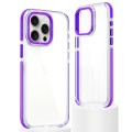 For iPhone 14 Pro Dual-Color Clear Acrylic Hybrid TPU Phone Case(Purple)