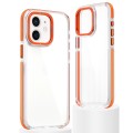 For iPhone 12 / 12 Pro Dual-Color Clear Acrylic Hybrid TPU Phone Case(Orange)