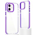 For iPhone 12 / 12 Pro Dual-Color Clear Acrylic Hybrid TPU Phone Case(Purple)