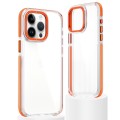 For iPhone 12 Pro Max Dual-Color Clear Acrylic Hybrid TPU Phone Case(Orange)