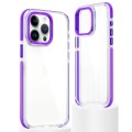 For iPhone 12 Pro Max Dual-Color Clear Acrylic Hybrid TPU Phone Case(Purple)