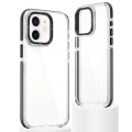 For iPhone 11 Dual-Color Clear Acrylic Hybrid TPU Phone Case(Black)