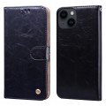 Oil Wax Texture Shockproof Flip Leather Phone Case For iPhone 15 Plus(Black)