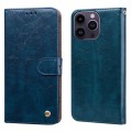 Oil Wax Texture Shockproof Flip Leather Phone Case For iPhone 15 Pro Max(Blue)