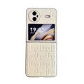 For vivo X Flip Pearlescent Paint Gradient Geometric Leather Phone Case(Gold)