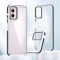 For Motorola Moto G Play 2024 Dual-Color Clear Acrylic Hybrid TPU Phone Case(Black)