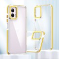 For Motorola Moto G Power 2024 Dual-Color Clear Acrylic Hybrid TPU Phone Case(Yellow)