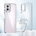 For Motorola Moto G Power 2024 Dual-Color Clear Acrylic Hybrid TPU Phone Case(Grey)