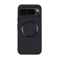 For Google Pixel 9 CD Magnetic Ring Cloth Texture PU Phone Case(Black)