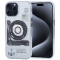 For iPhone 15 Pro Max TGVIS Space Series Explore Laser CD MagSafe Magnetic Phone Case(Metal Gray)