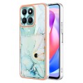 For Honor X6a Marble Pattern IMD Card Slot Phone Case(Green)
