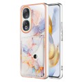 For Honor 90 5G Marble Pattern IMD Card Slot Phone Case(Galaxy Marble White)