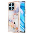 For Honor X8a Marble Pattern IMD Card Slot Phone Case(Galaxy Marble White)