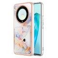 For Honor X9a / Magic5 Lite Marble Pattern IMD Card Slot Phone Case(Galaxy Marble White)