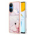 For Honor X7 Marble Pattern IMD Card Slot Phone Case(Rose Gold)