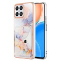 For Honor X8 4G Marble Pattern IMD Card Slot Phone Case(Galaxy Marble White)