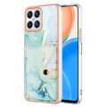 For Honor X8 4G Marble Pattern IMD Card Slot Phone Case(Green)