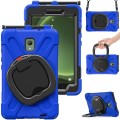 For Samsung Galaxy Tab Active5 X300 Silicone Hybrid PC Tablet Case with Holder & Shoulder Strap(Blue