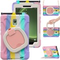 For Samsung Galaxy Tab Active5 X300 Silicone Hybrid PC Tablet Case with Holder & Shoulder Strap(Colo