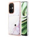 For OnePlus CE 3 Lite 5G / Nord N30 Marble Pattern IMD Card Slot Phone Case(White Purple)