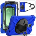 For Samsung Galaxy Tab Active5 X300 Rotary Grip Silicone Hybrid PC Tablet Case with Shoulder Strap(B