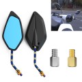 Motorcycle / Electromobile Modified Diamond-shaped Burnt Titanium Plating Rearview Mirror, Style:Car