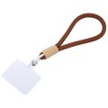 Silicone Nylon Rope Short Lanyard(Brown)