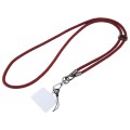 Flash Buckle Crossbody Mobile Phone Long Lanyard(Black Red)