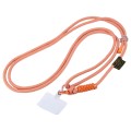 Hinge Adjustable Crossbody Mobile Phone Long Lanyard(Orange White)