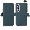 For OnePlus CE4 5G Global Side-Magnetic TJ Genuine Leather RFID Phone Case(Green)