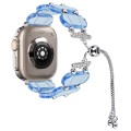 For Apple Watch Ultra 49mm Resin Retractable Chain Watch Band(Blue)