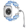 For Apple Watch SE 44mm Resin Retractable Chain Watch Band(Blue)