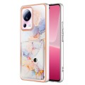 For Xiaomi 13 Lite 5G Marble Pattern IMD Card Slot Phone Case(Galaxy Marble White)