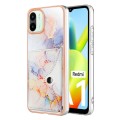 For Xiaomi Redmi A1 Marble Pattern IMD Card Slot Phone Case(Galaxy Marble White)