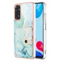 For Xiaomi Redmi Note 11s / Note 11 4G Global Marble Pattern IMD Card Slot Phone Case(Green)
