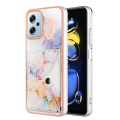 For Xiaomi Redmi Note 11T Pro Marble Pattern IMD Card Slot Phone Case(Galaxy Marble White)