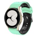 For Samsung Galaxy Watch 6 Two Color Silicone Watch Band(Green Black)