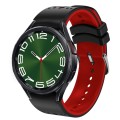 For Samsung Galaxy Watch 6 Two Color Silicone Watch Band(Black Red)