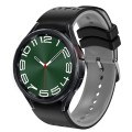 For Samsung Galaxy Watch 6 Two Color Silicone Watch Band(Black Grey)