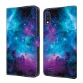 For LG K22/K22 + Crystal Painted Leather Phone case(Starry Sky)