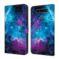 For LG K51 Crystal Painted Leather Phone case(Starry Sky)