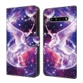 For LG V60 ThinQ 5G Crystal Painted Leather Phone case(Unicorn)